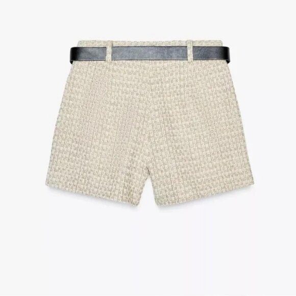 ZARA BELTED TEXTURED SKORT - Picture 5 of 8